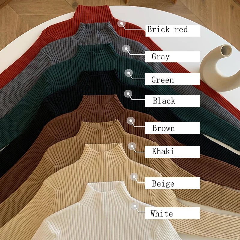 Elegant Solid Basic Knitted Top