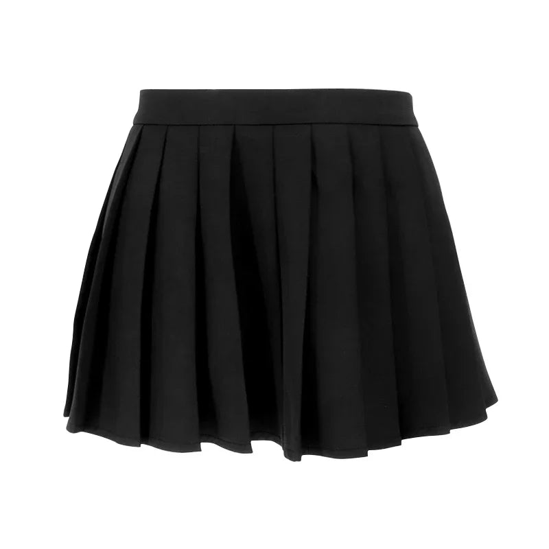Slim Pleated Mini Skirt