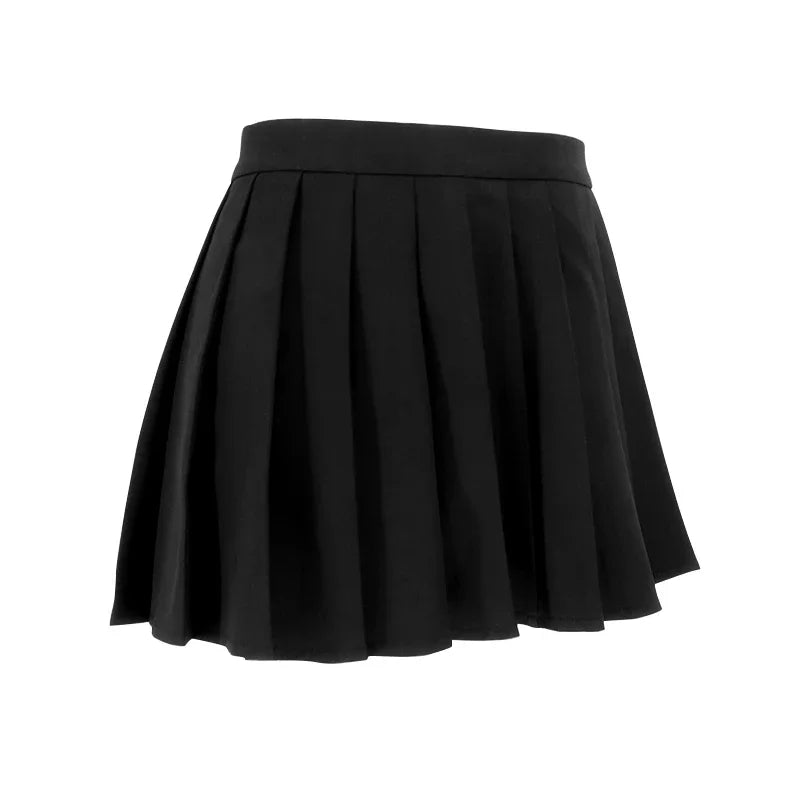 Slim Pleated Mini Skirt