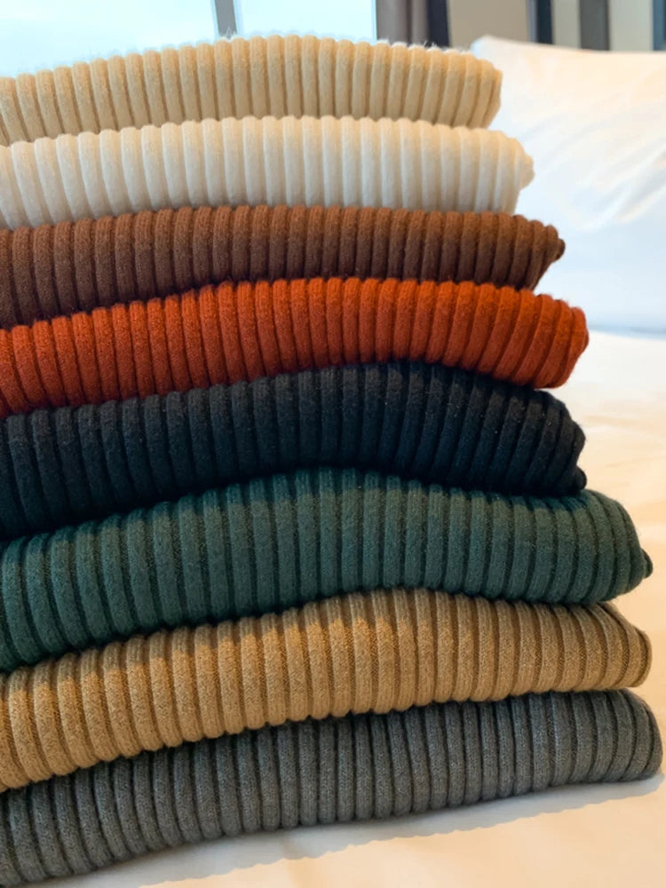 Elegant Solid Basic Knitted Top